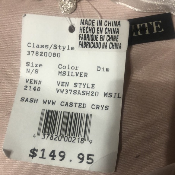 Silver diamond 💎 belt for a bridal dress or quinceañera dress - Picture 4 of 5